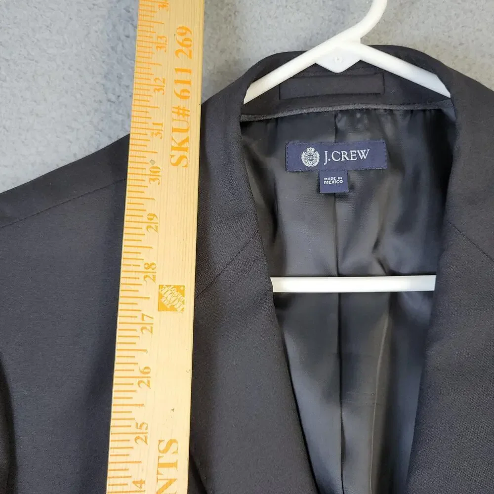 J Crew Loro Piana‎ Super 120's Wool Blazer Men's 40R Black Suit Jacket Career
